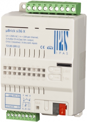 Актуатор жаллюзи KNX IPAS μBrick si36 X Актуатор жаллюзи KNX IPAS μBrick si36 X