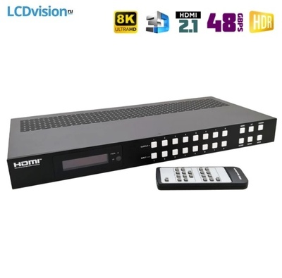 Матричный коммутатор HDMI 8х8 8K HDMI 2.1 с деэмбеддером, eARC, даунскейлером и преобразователем HDR Dr.HD MA 888 SL Матричный коммутатор HDMI 8х8 8K HDMI 2.1 с деэмбеддером, eARC, даунскейлером и преобразователем HDR Dr.HD MA 888 SL
