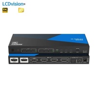 Матричный коммутатор HDMI 4х2 8K HDMI 2.1 с деэмбеддером, eARC и даунскейлером Lideo MX42A-8K