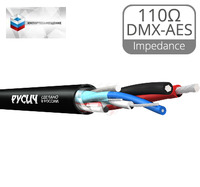 Кабель передачи данных, управления и питания DMX-AES-RS485 РУСИЧ ККЦЭ-12022 110 Ом 2х0.22 мм2 + 2х1.0 мм2 FCA