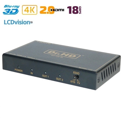 Усилитель-распределитель HDMI 1х2 4K HDMI 2.0 Dr.HD SP 126 SL Усилитель-распределитель HDMI 1х2 4K HDMI 2.0 Dr.HD SP 126 SL
