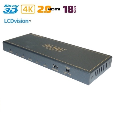 Усилитель-распределитель HDMI 1х4 4K HDMI 2.0 Dr.HD SP 146 SL Усилитель-распределитель HDMI 1х4 4K HDMI 2.0 Dr.HD SP 146 SL