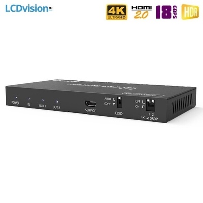 Усилитель-распределитель HDMI 1х2 4K HDMI 2.0 с деэмбеддером и даунскейлером Prestel SP-H2-12SA Усилитель-распределитель HDMI 1х2 4K HDMI 2.0 с деэмбеддером и даунскейлером Prestel SP-H2-12SA