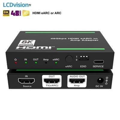 Усилитель-распределитель HDMI 1х2 8K HDMI 2.1 с деэмбеддером Lideo SP12PA2-8K