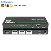 Усилитель-распределитель HDMI 1х3 8K HDMI 2.1 с деэмбеддером ARC/eARC Lideo SP13A2-8Ktitle=