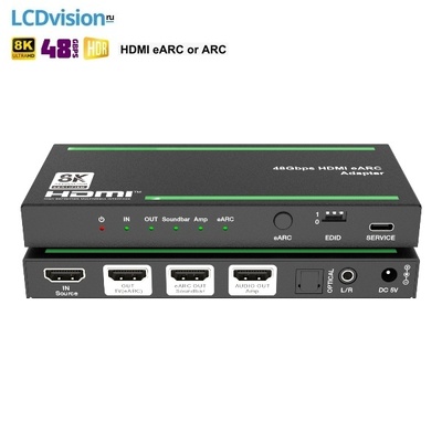 Усилитель-распределитель HDMI 1х3 8K HDMI 2.1 с деэмбеддером ARC/eARC Lideo SP13A2-8K Усилитель-распределитель HDMI 1х3 8K HDMI 2.1 с деэмбеддером ARC/eARC Lideo SP13A2-8K