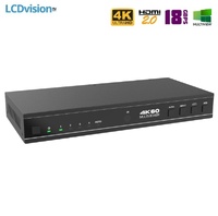 Коммутатор-переключатель HDMI 4х1 4K HDMI 2.0b с функцией мультивьюера, бесшовным переключением и деэмбеддером Dr.HD SW 417 SMtitle=