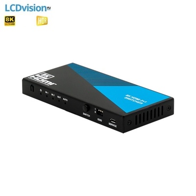 Коммутатор-переключатель HDMI 2х1 8K HDMI 2.1 с деэмбеддером Lideo SW21A-8K Коммутатор-переключатель HDMI 2х1 8K HDMI 2.1 с деэмбеддером Lideo SW21A-8K
