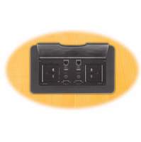 Встраиваемый розеточный блок Kramer TBUS-4xl-T4F-2S-TS-1DE-C-AC/EU Black