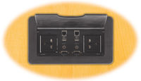 Встраиваемый розеточный блок Kramer TBUS-6xl-T6F-2S-TS-1DE-C-AC/EU Black