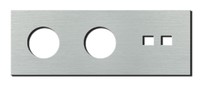 Рамка 3-постовая Basalte 433-01 Power + RJ45 outlet Brushed Aluminium