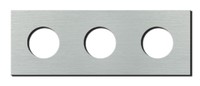 Рамка 3-постовая Basalte 431-01 Power outlet Brushed Aluminium